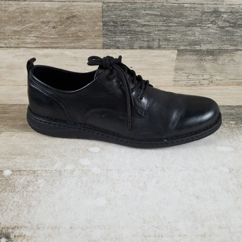 Born Todd Mens Oxford Shoes Sz 10 M Comfort Black Leather Handcrafted Lace Up
